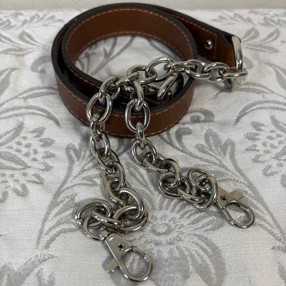 DETACHABLE PURSE STRAPS Lot of 2 Brn Mix & Match Replacement Restyle Heavy Duty - Picture 2 of 5